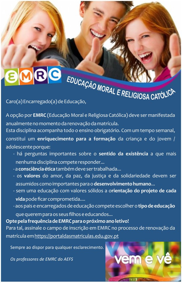 matrícula EMRC