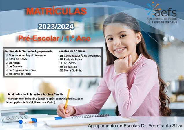 Cartaz matrículas 23 24